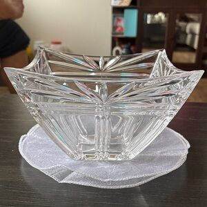 Large crystal candy dish